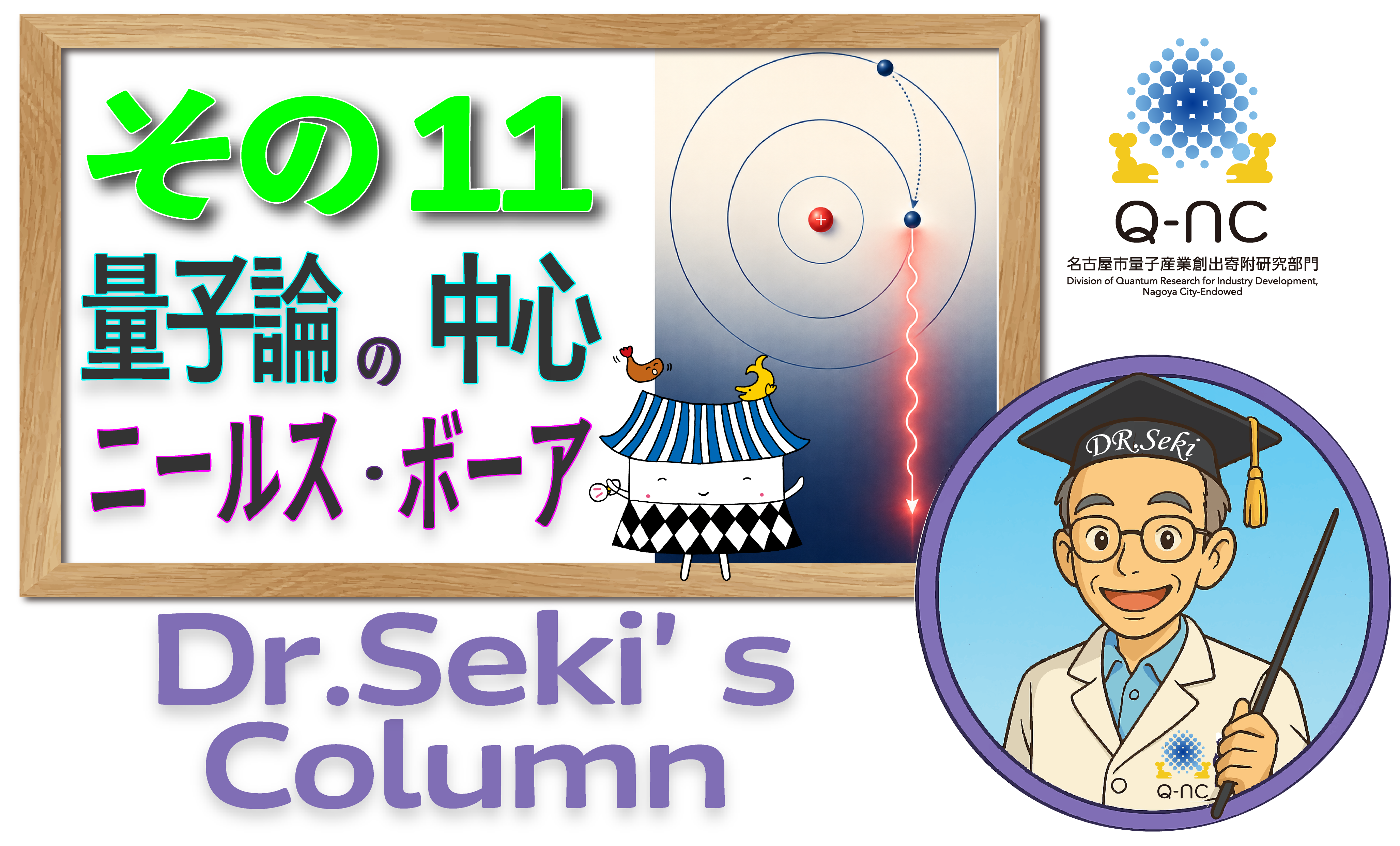 関先生のコラム１１・・・量子論の中心・・ニールス・ボーア